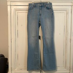 Size 10 tall old navy high rise wow flare jeans